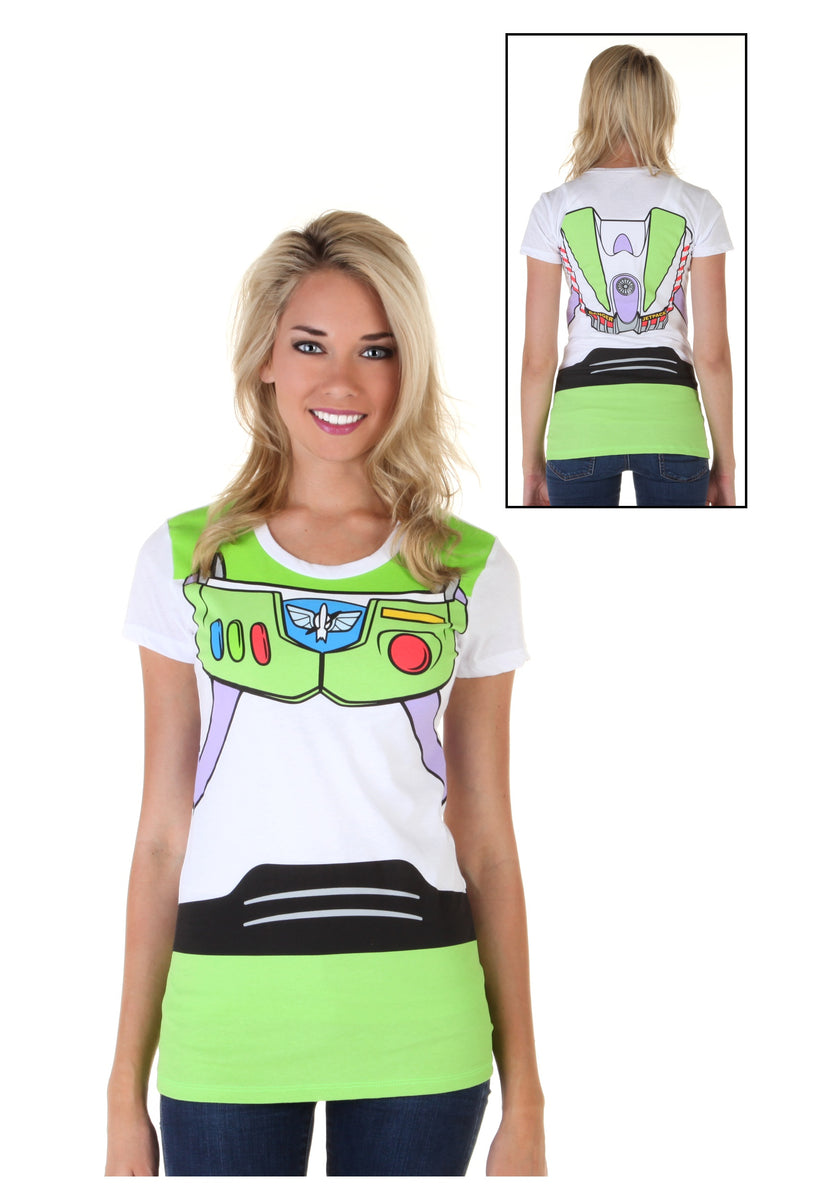 Women s Toy Story Buzz Lightyear Costume T Shirt Kids Halloween Costumes