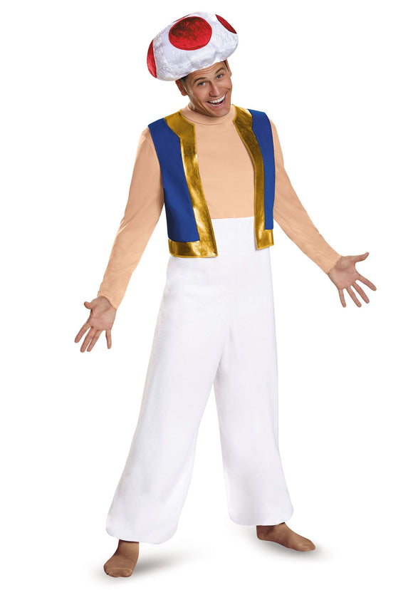 Adult Deluxe Toad Costume | Super Mario Bros. Costumes