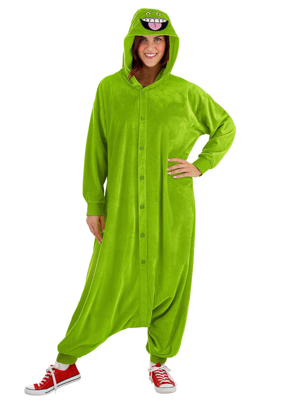 Ghostbusters Slimer Adult Costume Onesie | Ghostbusters Costumes