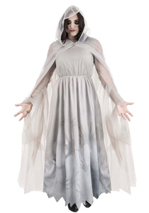 Adult Lady in White Ghost Costume | Adult Ghost Costumes