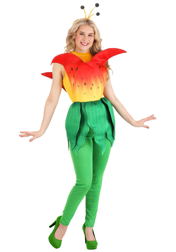 Adult Tiger Lily Flower Costume | Flower Costumes