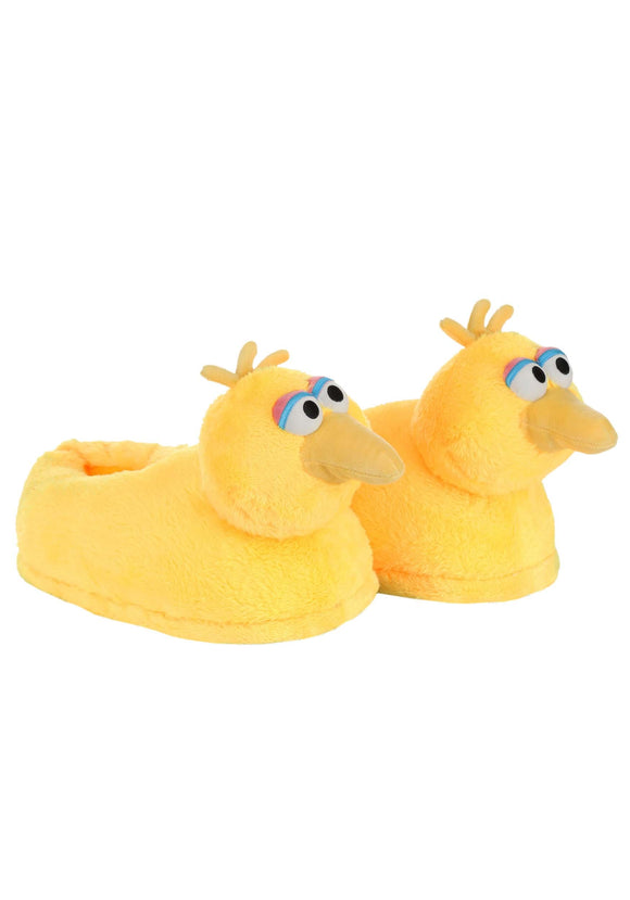 Adult Sesame Street Big Bird Plush Slippers | Sesame Street Accessories