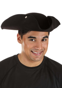 Deluxe Black Tricorn Costume Adult Hat | Costume Hats