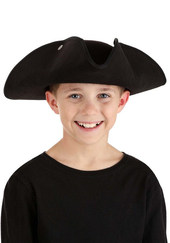 Child Deluxe Black Tricorn Costume Hat | Costume Hats