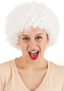 Deluxe White Afro Adult Wig | Adult Costume Wigs