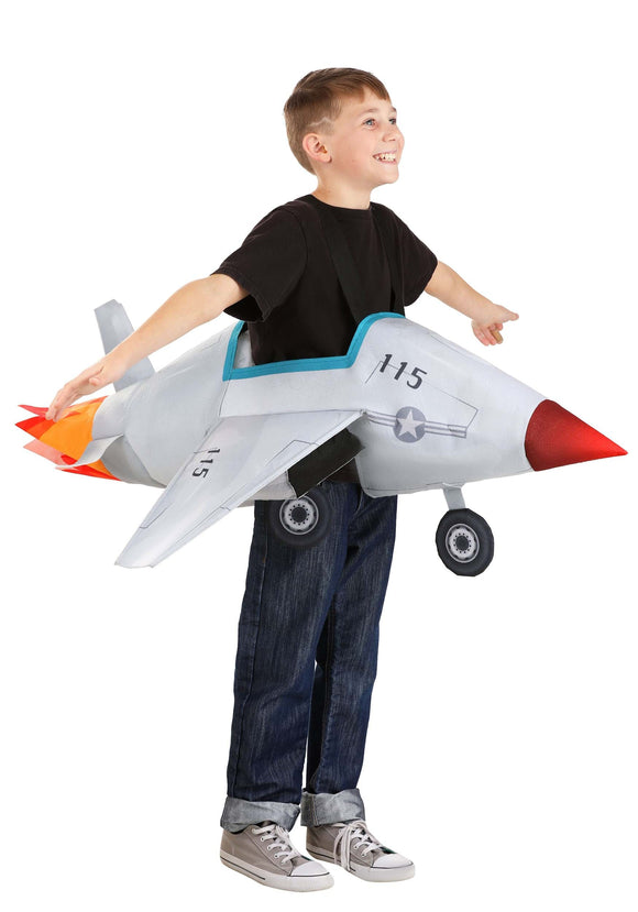 Kid's Ride-in Fighter Jet Costume | Ride-In Costumes