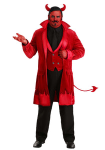 Men's Plus Size Debonair Devil Costume | Men's Devil Costumes