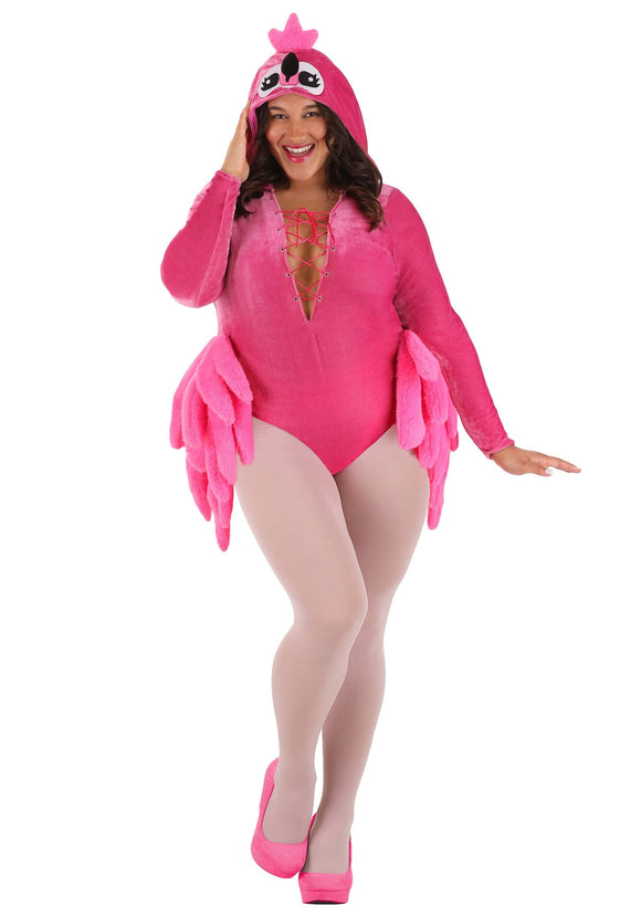 Plus Size Women's Feisty Flamingo Costume | Adult Bird Costumes