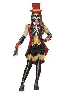 Girl's Skeletal Ringleader Costume Dress | Circus Costumes