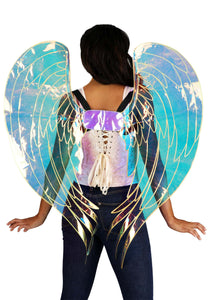 Iridescent Costume Adult Angel Wings | Costume Wings