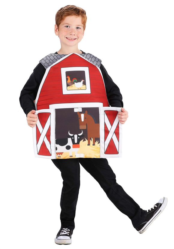 Child Big Red Barn Costume | Kid's Farm Costumes