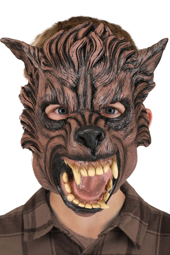 Kid's Brown Wolfman Mask