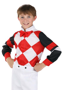 Kid's Red Jockey Shirt Costume | Sports Costumes