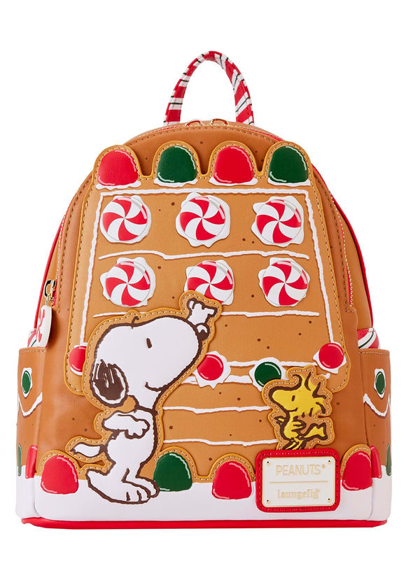 Peanuts Snoopy Gingerbread House Loungefly Mini Backpack | Loungefly Peanuts