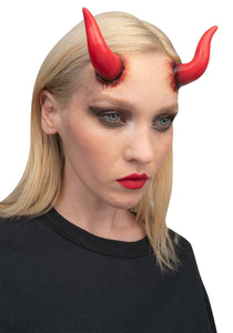 Red Devil Horns Applique | Costume Makeup and Accessories