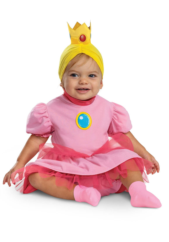 Girl's Super Mario Bros Infant Posh Princess Peach Costume