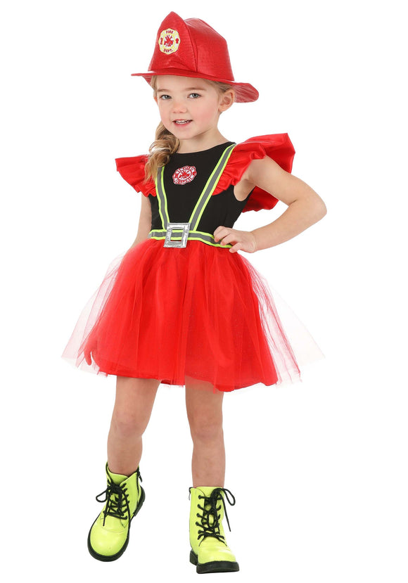 Toddler Frilly Firefighter Costume Dress | Toddler  Costumes