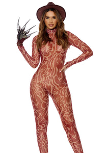 Nightmare Freddy Women's Jumpsuit Costume with Glove | Horror Movie Costumes