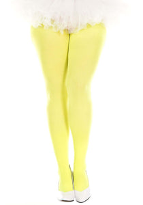 Women's Plus Size Yellow Opaque Stockings | Costume Tights