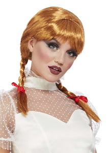 Porcelain doll Auburn Wig