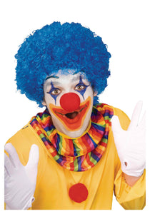 Blue Afro Clown Wig