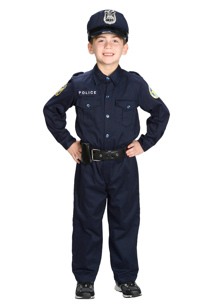 Boys Deluxe Police Officer Costume – Kids Halloween Costumes