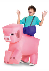 Minecraft Ride-On Inflatable Pig Costume for Kids