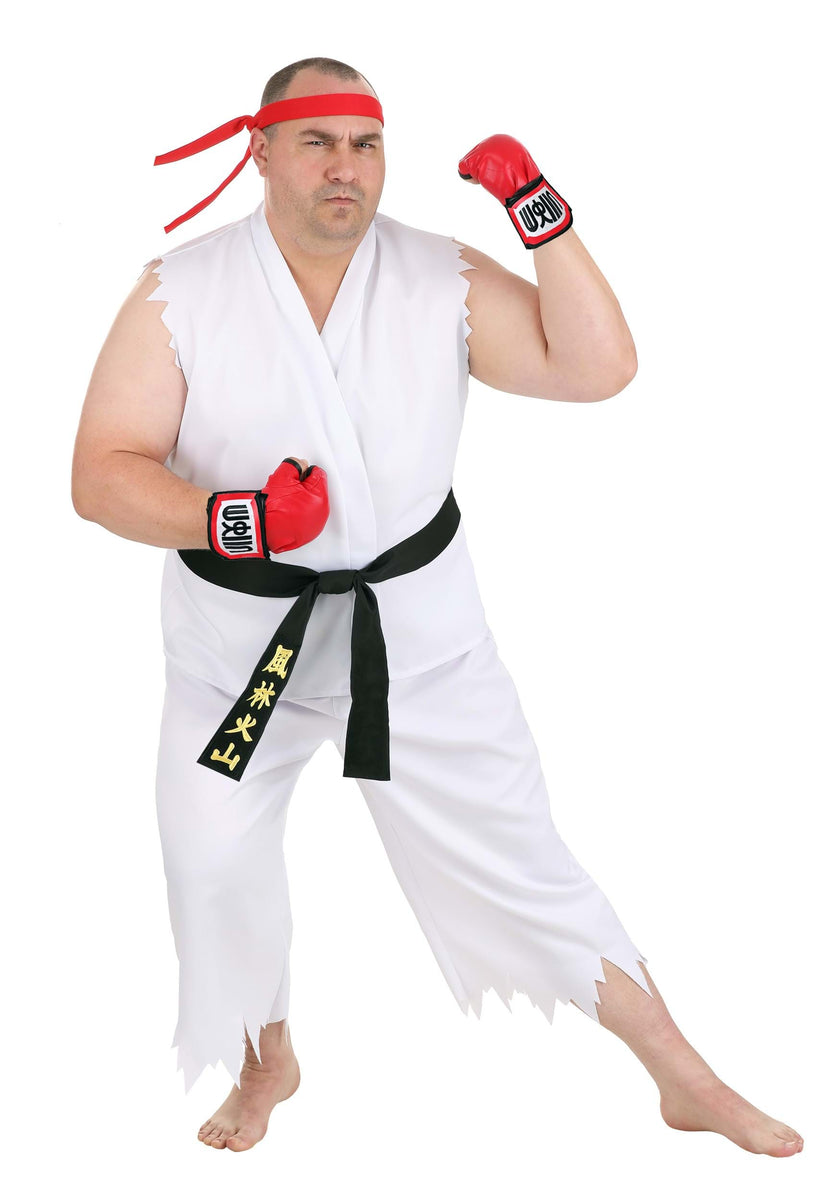 Plus Size Street Fighter Ryu Costume for Men – Kids Halloween Costumes