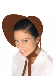 Women's Brown Felt Bonnet