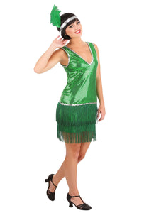 Emerald Flapper Women's Costume Dress